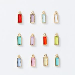 rectangle copper edge 3*7mm glass with single loop